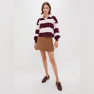 Tuckernuck Brown Quilted Corduroy Marlene Mini Skirt